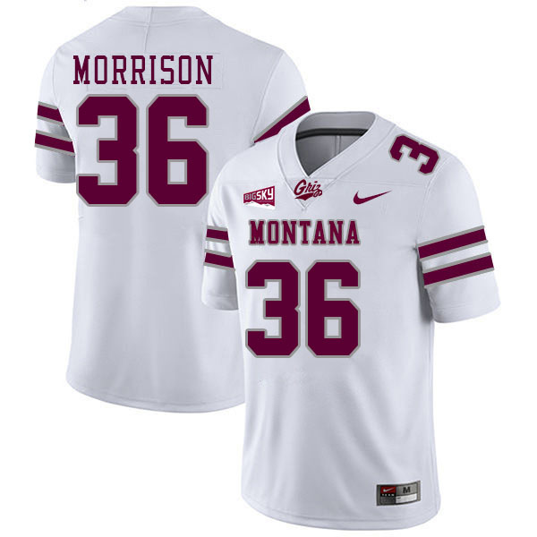 Ty Morrison Montana Grizzlies Jersey,University Of Montana Grizzlies #36 Ty Morrison Jersey-White